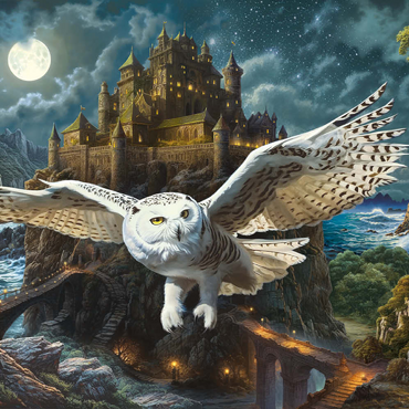 Magic Owl and Castle 500 Puzzle 3D Modell