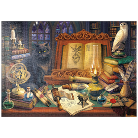 Darstellung des Puzzle Motivs Geheimnisse der Zauberbibliothek - Puzzleteile: 1000