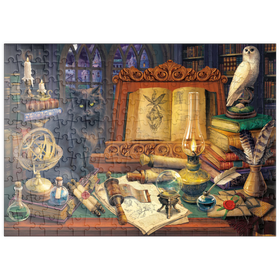 Darstellung des Puzzle Motivs Geheimnisse der Zauberbibliothek - Puzzleteile: 200