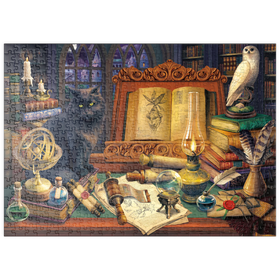 Darstellung des Puzzle Motivs Geheimnisse der Zauberbibliothek - Puzzleteile: 500