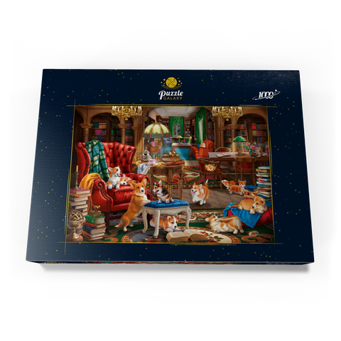 Corgi in the Library 1000 Puzzle Schachtel Ansicht3