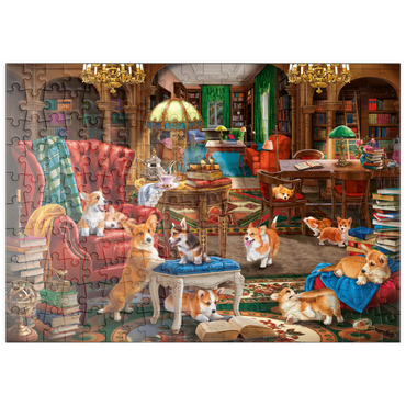 puzzleplate Corgi in the Library 200 Puzzle