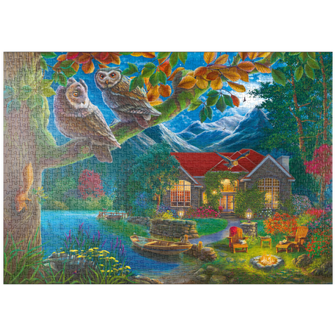 puzzleplate Owls & Night House 1000 Puzzle