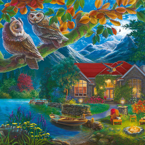 Owls & Night House 1000 Puzzle 3D Modell