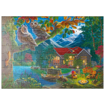 puzzleplate Owls & Night House 100 Puzzle