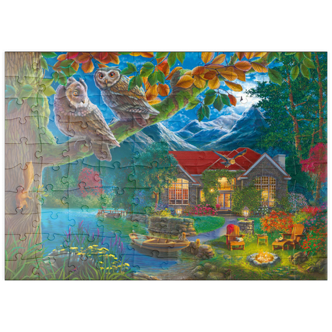 puzzleplate Owls & Night House 100 Puzzle
