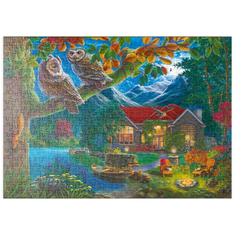 puzzleplate Owls & Night House 500 Puzzle