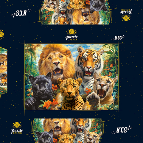 Selfies of Wildcats 1000 Puzzle Schachtel 3D Modell