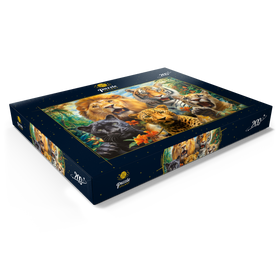 Darstellung des Puzzle Motivs Wildkatzen - Herrscher der Wildnis - Puzzleteile: 200