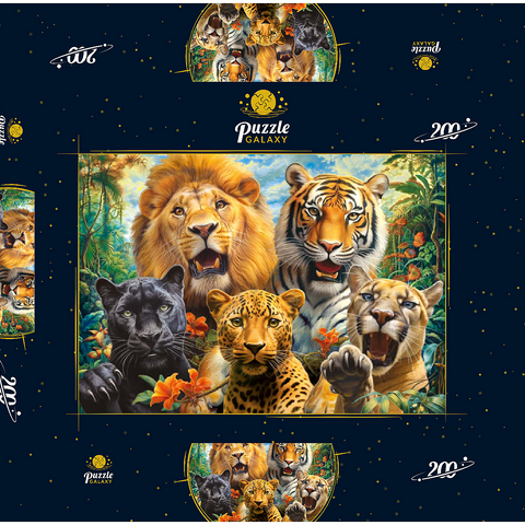 Selfies of Wildcats 200 Puzzle Schachtel 3D Modell