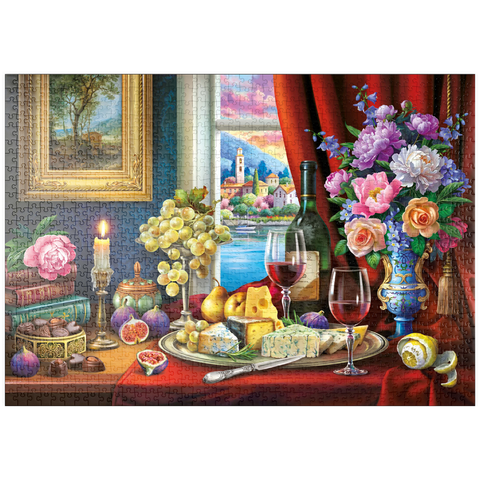 puzzleplate Still Life With Wine 1000 Puzzle