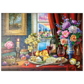 Darstellung des Puzzle Motivs Genussvolle Momente am Seeufer - Puzzleteile: 100