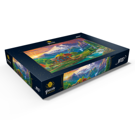 Alternative Darstellung des Puzzle-Motivs Elbrus bei Sonnenuntergang – Puzzleteile: 1000