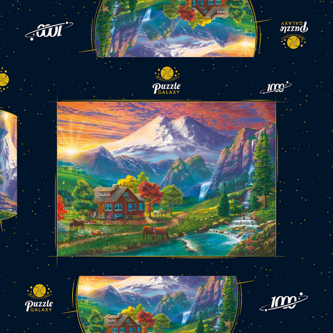Elbrus at Sunset 1000 Puzzle Schachtel 3D Modell