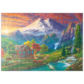 Darstellung des Puzzle Motivs Elbrus bei Sonnenuntergang - Puzzleteile: 200