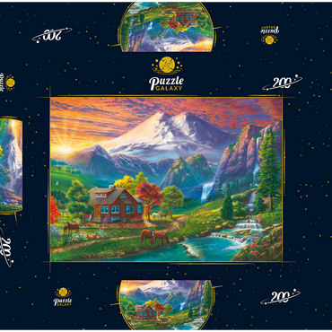 Elbrus at Sunset 200 Puzzle Schachtel 3D Modell