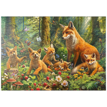 puzzleplate Fox Family 1000 Puzzle