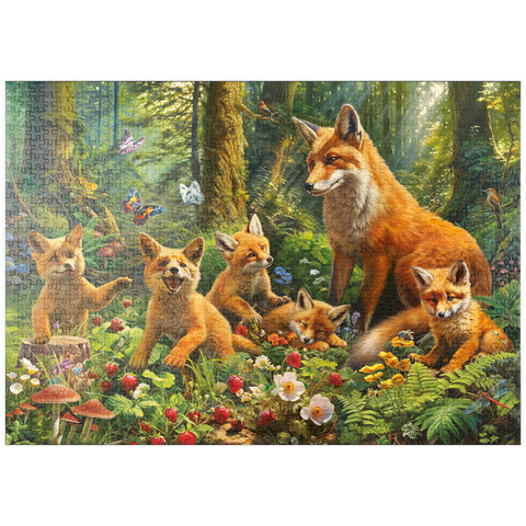 puzzleplate Fox Family 1000 Puzzle