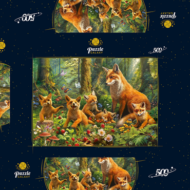 Fox Family 500 Puzzle Schachtel 3D Modell