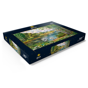 Alternative Darstellung des Puzzle-Motivs Schwanensee im Grünen – Puzzleteile: 200