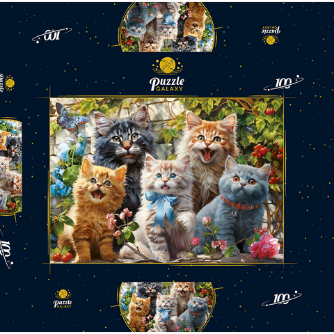 Kitten Selfie 100 Puzzle Schachtel 3D Modell