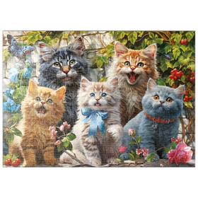 Darstellung des Puzzle-Motivs Die Kätzchenbande – Puzzleteile: 500