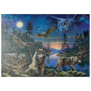 puzzleplate Night Wolves & Owls 100 Puzzle