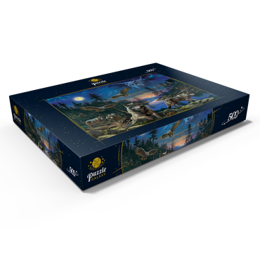 Night Wolves & Owls 500 Puzzle Schachtel Ansicht1