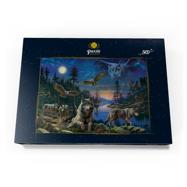 Night Wolves & Owls 500 Puzzle Schachtel Ansicht3