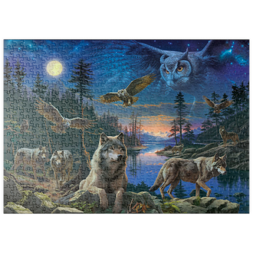 puzzleplate Night Wolves & Owls 500 Puzzle