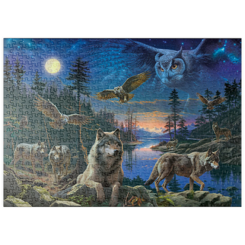puzzleplate Night Wolves & Owls 500 Puzzle