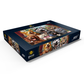 Darstellung des Puzzle Motivs Pfotenfreunde - Welpen und Kätzchen - Puzzleteile: 1000