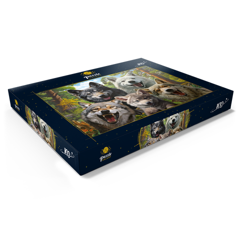 Wolf Selfie 100 Puzzle Schachtel Ansicht1