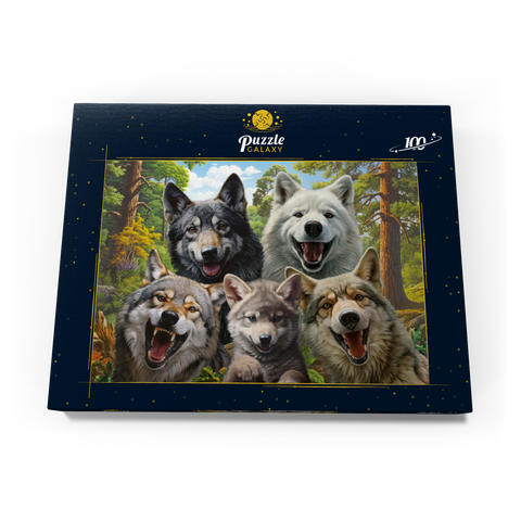 Wolf Selfie 100 Puzzle Schachtel Ansicht3