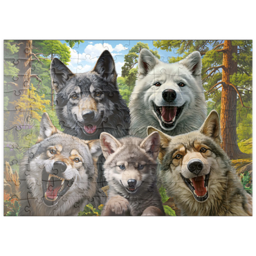 puzzleplate Wolf Selfie 100 Puzzle