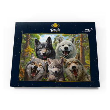 Wolf Selfie 200 Puzzle Schachtel Ansicht3