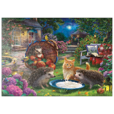 puzzleplate Hedgehogs & Kitten 500 Puzzle