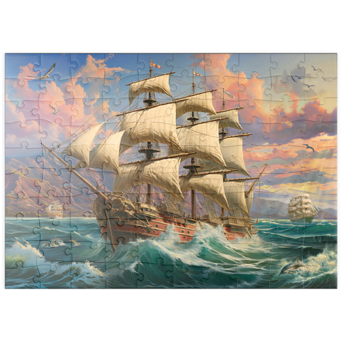 puzzleplate Sailboat At Dawn 100 Puzzle