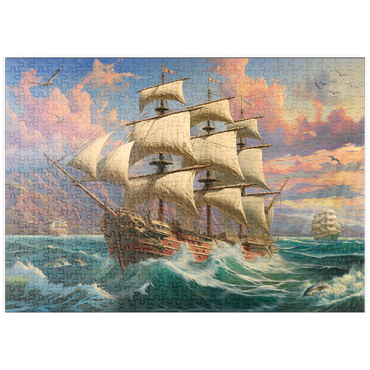 puzzleplate Sailboat At Dawn 500 Puzzle