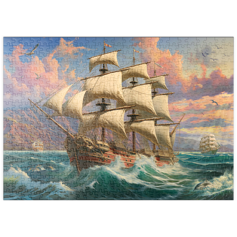 puzzleplate Sailboat At Dawn 500 Puzzle