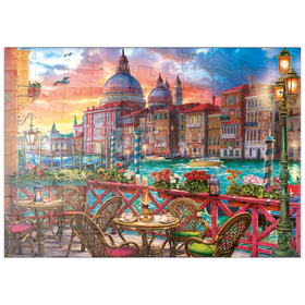 Darstellung des Puzzle Motivs Venezianische Abendstimmung - Puzzleteile: 100