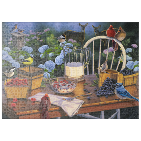 Darstellung des Puzzle-Motivs Ein gedeckter Tisch im Herzen der Natur – Puzzleteile: 500
