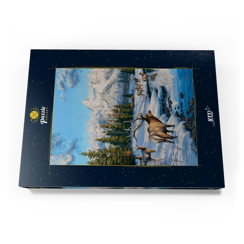 Frostiger Morgen in den Bergen 1000 Puzzle Schachtel Ansicht3