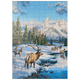 Darstellung des Puzzle Motivs Frostiger Morgen in den Bergen - Puzzleteile: 200