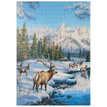 puzzleplate Frostiger Morgen in den Bergen 500 Puzzle
