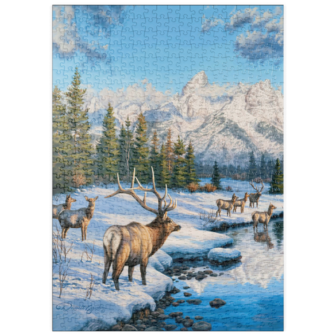 puzzleplate Frostiger Morgen in den Bergen 500 Puzzle