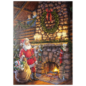 Darstellung des Puzzle Motivs Der Weihnachtsmann ist da! - Puzzleteile: 200