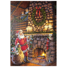 Darstellung des Puzzle-Motivs Der Weihnachtsmann ist da! – Puzzleteile: 500