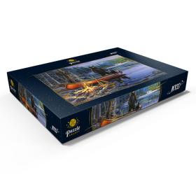 Darstellung des Puzzle Motivs Bärige Entdeckungsreise am See - Puzzleteile: 1000