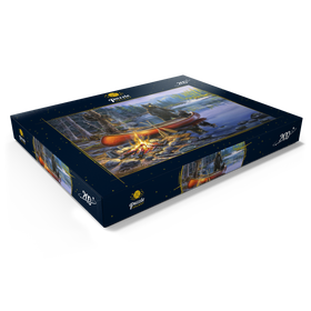 Darstellung des Puzzle Motivs Bärige Entdeckungsreise am See - Puzzleteile: 200